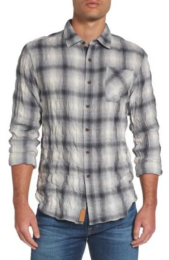 Men's Nifty Genius Truman Plaid Sport Shirt - Grey