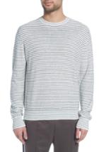 Men's Vince Stripe Long Sleeve Shirt - White