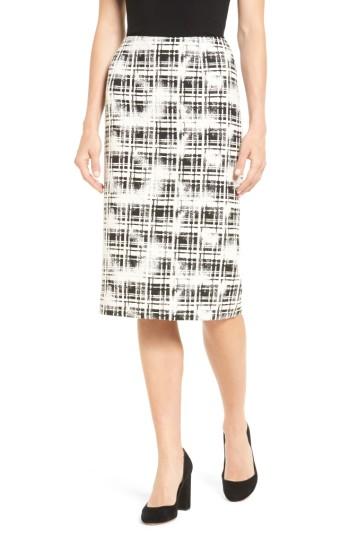 Women's Emerson Rose Plaid Pencil Skirt - Black
