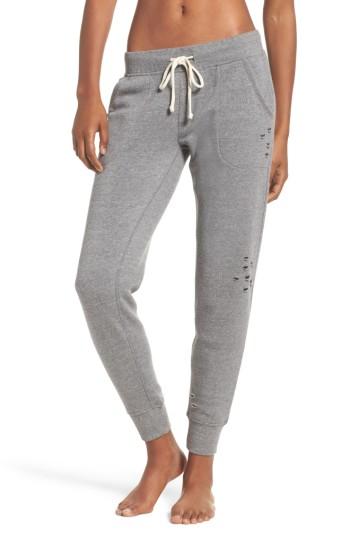 Women's Alternative Distressed Eco Fleece Jogger Pants - Grey