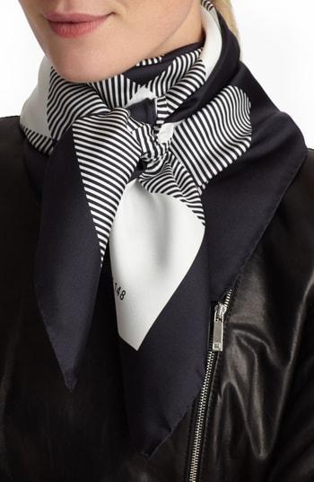 Women's Lafayette 148 New York Plaid Silk Scarf
