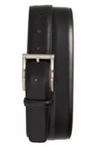 Men's Magnanni Carbon Leather Belt - Black