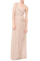 Women's Ceremony By Joanna August 'lacey' Ruffle Wrap Lace Dress - Beige