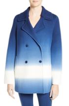 Women's Tory Burch Livingston Ombre Merino Wool Knit Double Breasted Coat