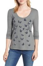 Women's Lucky Brand Butterfly Top - Grey