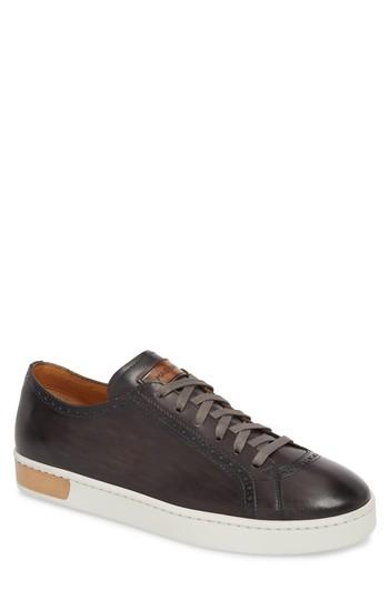 Men's Magnanni Juniper Brogued Low Top Sneaker M - Grey