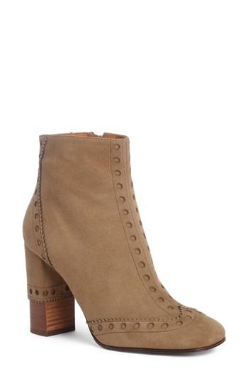 Women's Chloe Perry Brogued Wingtip Bootie Us / 38eu - Beige
