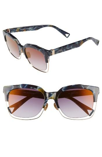 Women's Haze Buzz 55mm Mirrored Sunglasses - Navy Tribal Stone