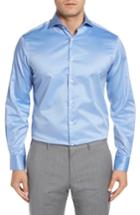 Men's Ike Behar Regular Fit Solid Dress Shirt 34/35 - Blue