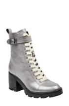 Women's Marc Fisher D Waren Combat Boot, Size 6 M - Metallic