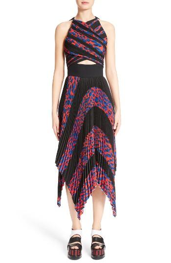 Women's Proenza Schouler Pleated Cloque Midi Dress