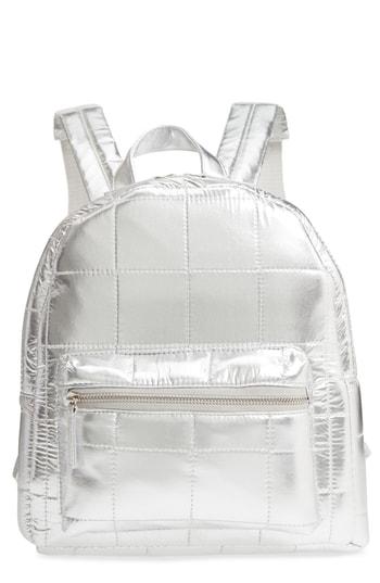 Nyc Underground Mini Metallic Puffer Backpack - Metallic