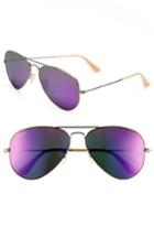 Women's Ray-ban Standard Original 58mm Aviator Sunglasses - Bronze/ Violet Mirror