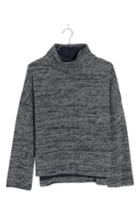 Women's Madewell Marled Mock Neck Pullover - Blue