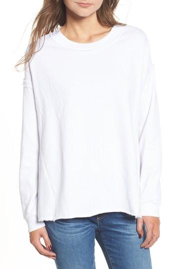 Women's Stateside Mixed Media Swing Sweatshirt - White