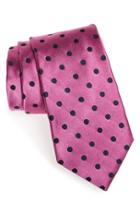 Men's Nordstrom Men's Shop Dot Silk Tie, Size - Pink