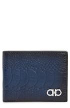 Men's Salvatore Ferragamo Leather Wallet - Blue