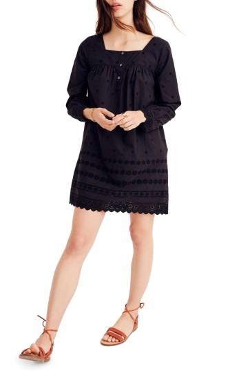 Women's Madewll Eyelet Trim Shift Dress - Black