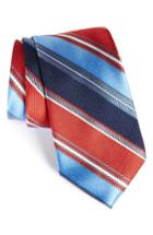 Men's Nordstrom Men's Shop Regal Stripe Silk Tie, Size - Red