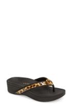 Women's Vionic High Tide Wedge Flip Flop W - Beige