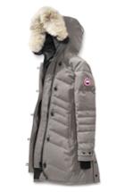 Women's Canada Goose Lorette Hooded Down Parka With Genuine Coyote Fur Trim - Grey