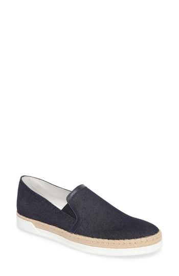 Women's Tod's Espadrille Slip-on Sneaker Us / 34eu - Blue/green