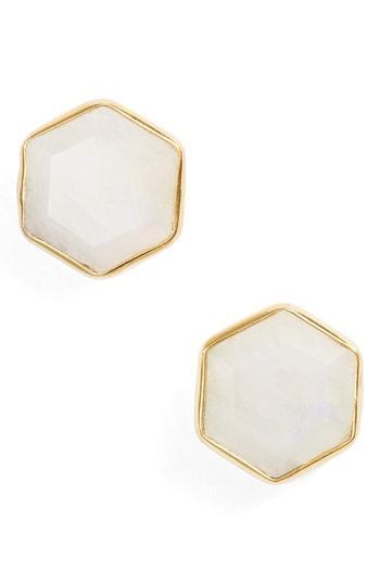 Women's Collections By Joya Brooklyn Hexagon Stud Earrings