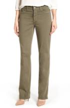 Women's Nydj Marilyn Stretch Twill Straight Leg Pants - Green