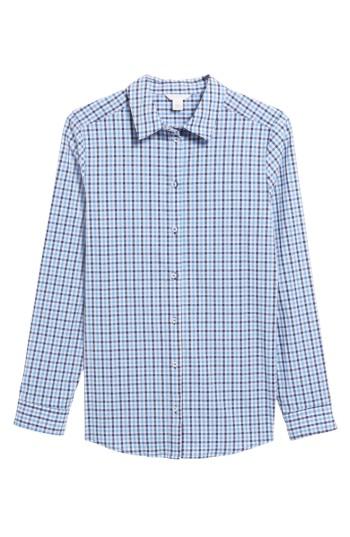 Women's Caslon Button Front Shirt, Size - Blue