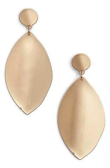 Women's Halogen Curved Metal Double Drop Earrings