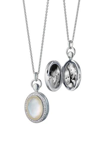 Women's Monica Rich Kosann Oval & Rock Crystal Locket