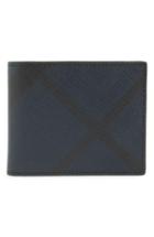 Men's Burberry Check Wallet - Blue