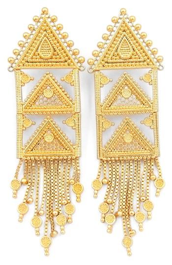 Women's Asa Kaftans Triangle Fringe Earrings