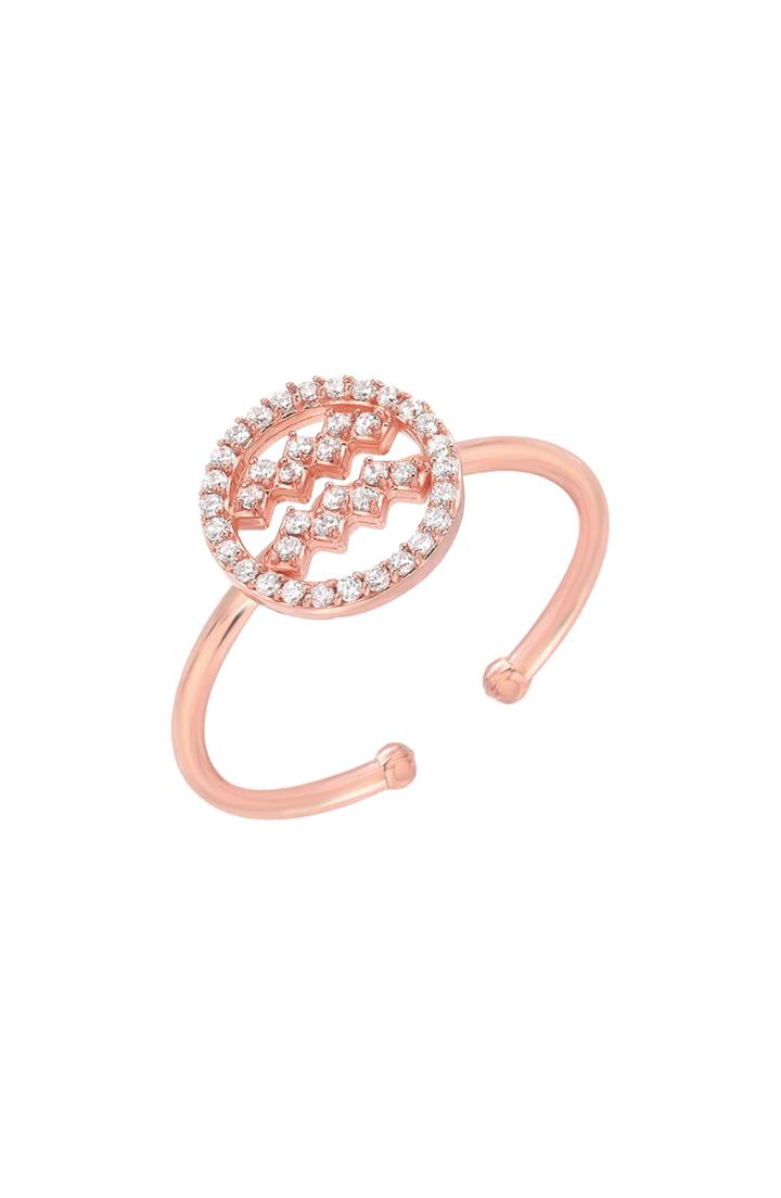 Women's Mini Mini Jewels Halo Zodiac Sign Diamond Ring