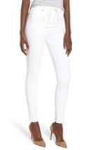 Women's Hudson Jeans Bullocks Lace-up High Waist Super Skinny Jeans - White