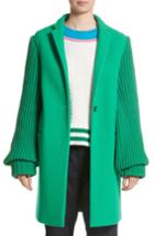 Women's Mira Mikati Ask Me Later Embroidered Knit Sleeve Coat Us / 38 Fr - Green