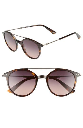 Women's Web 50mm Round Aviator Sunglasses - Havana/ Gradient Smoke