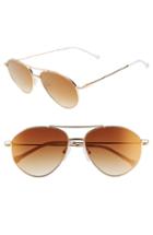 Women's Colors In Optics Breezy 57mm Aviator Sunglasses - White/ Gold
