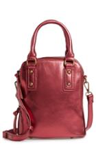 Malibu Skye Triple Compartment Faux Leather Satchel - Red