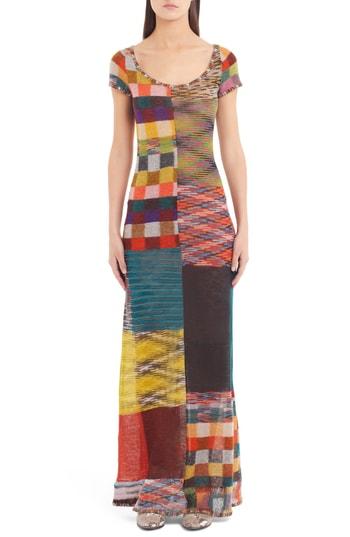 Women's Missoni Stretch Wool Maxi Dress Us / 40 It - Orange