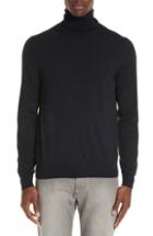Men's Eidos Merino Wool Cashmere Turtleneck Sweater - Blue