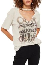 Women's Topshop Crypt Choker Tee Us (fits Like 2-4) - Ivory