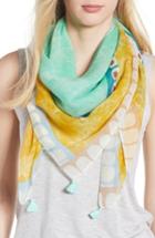 Women's Echo Deloraine Square Scarf, Size - Blue/green