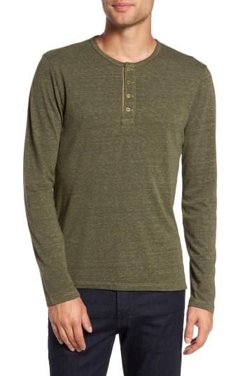 Men's Goodlife Long Sleeve Henley - Green