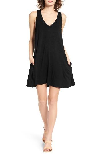 Women's Socialite Pocket Tank Dress - Black