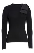 Women's Ted Baker London Nehru Bow Skinny Rib Knit Sweater