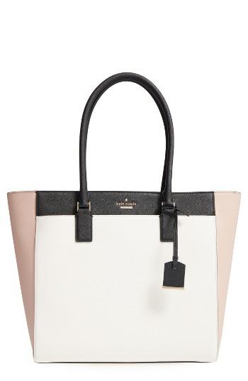 Kate Spade New York 'cameron Street - Havana' Textured Leather Tote - Beige