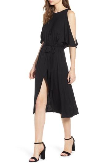 Women's Bishop + Young Slit Sleeve Wrap Style Dress - Black