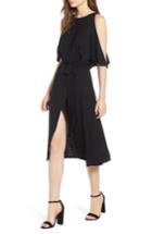 Women's Bishop + Young Slit Sleeve Wrap Style Dress - Black