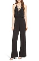 Women's Wayf Posie Lace-up Jumpsuit - Black